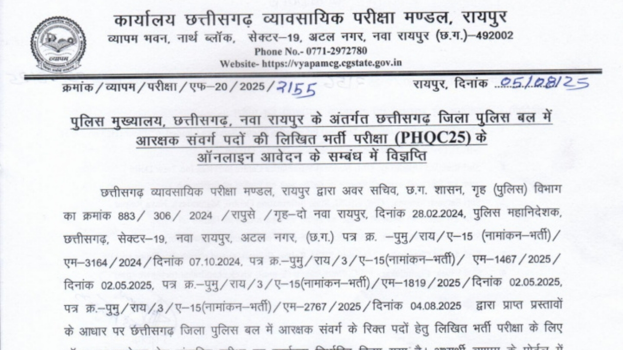 cg police bharti 2025